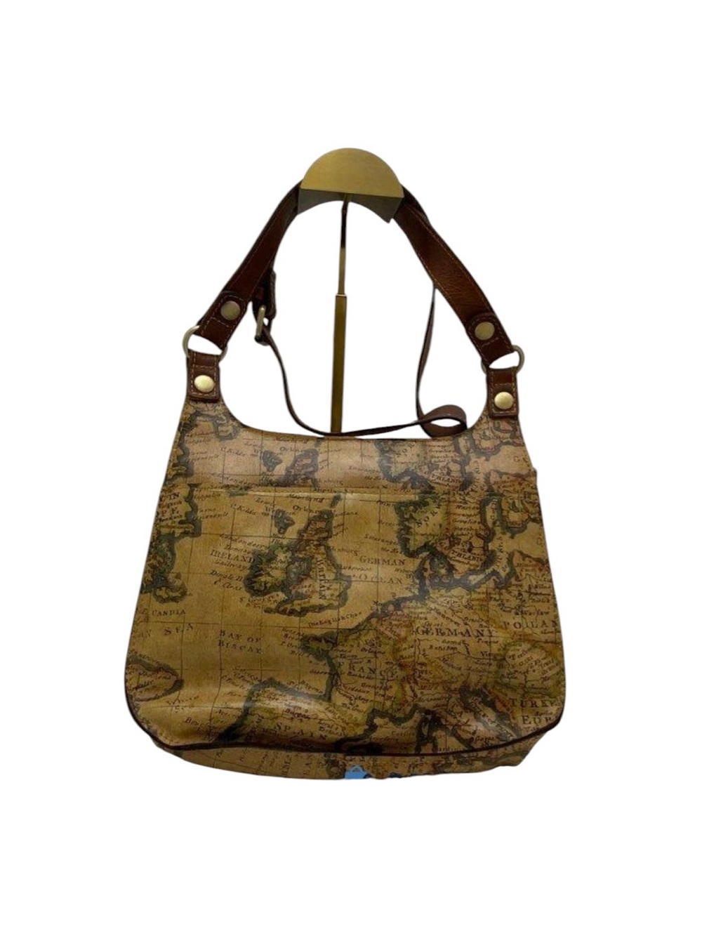Patricia Nash London Saddlebag European Map Leather Crossbody Shoulder Purse - Picture 5 of 15